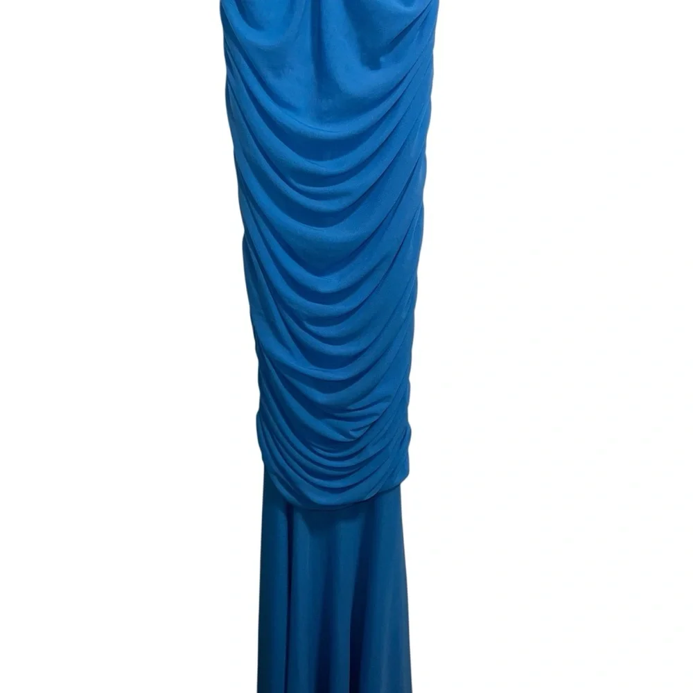 Majorelle Khalyla Off The Shoulder Maxi Gown In Blue